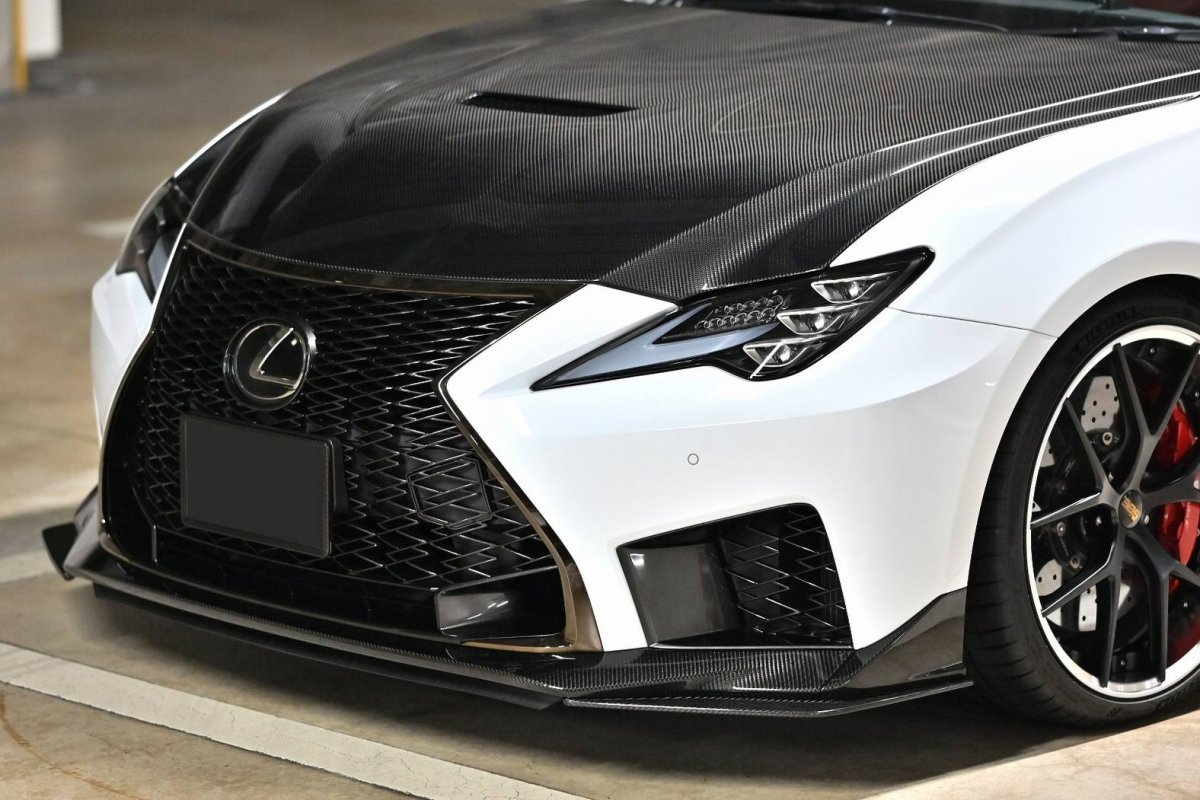 画像1: RCF MC後用　ドライカーボン　フロントスプリッター左右セット (1)
