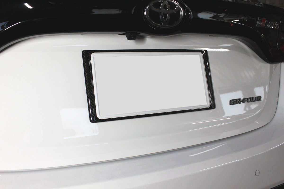 画像5: GRヤリス用ドライカーボン リヤナンバーフレーム (5)