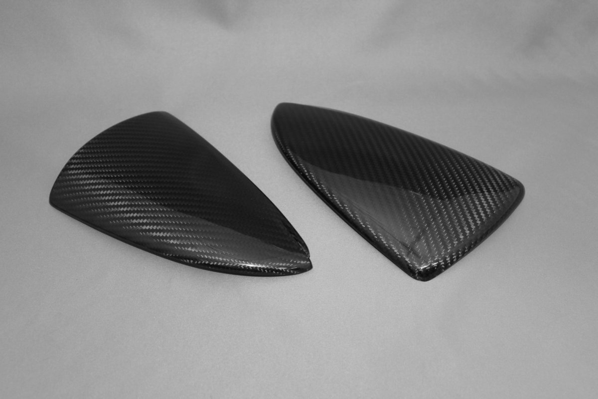 画像1: RC MC後用ドライカーボンドアミラーカバー左右セット (1)