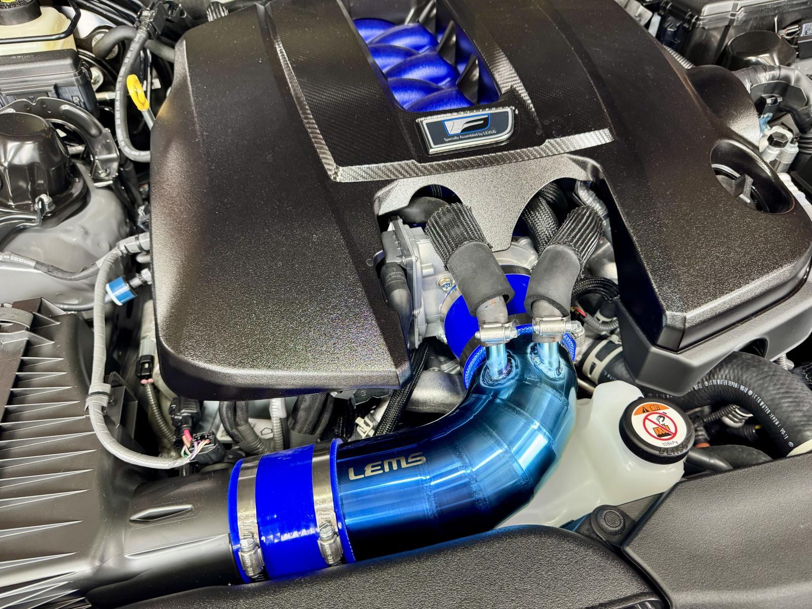 レクサスRCF等用 LEMSチタンインテークパイプ(ブルー) LEXUS RCF チタン インテークパイプ