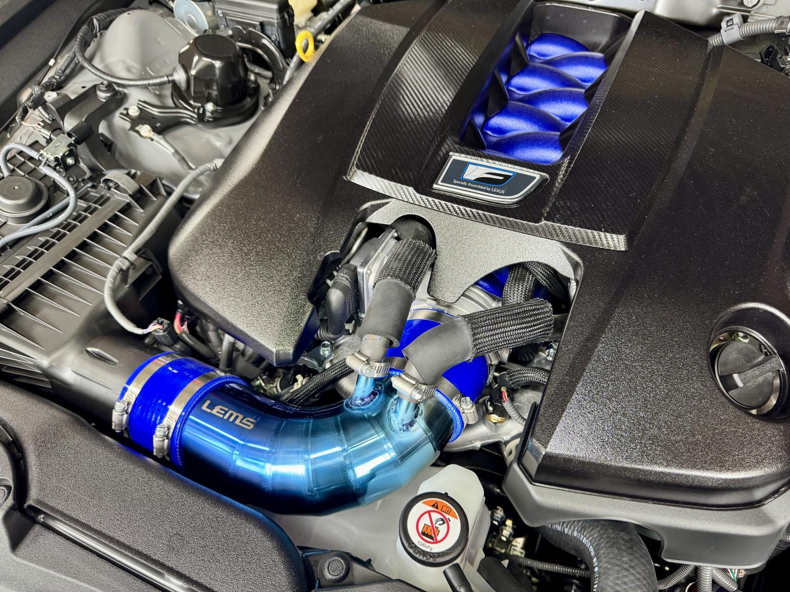 レクサスRCF等用 LEMSチタンインテークパイプ(ブルー) LEXUS RCF チタン インテークパイプ